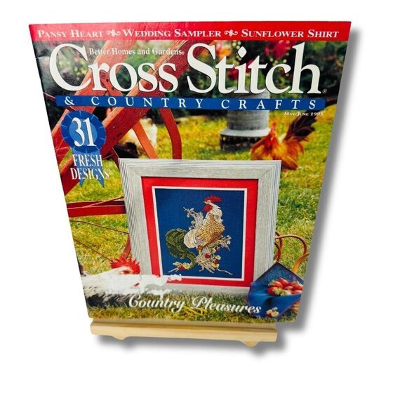 Cross Stitch & Country Crafts May June 1995 31 Fresh Designs Patterns 90s Vintag - Picture 1 of 8